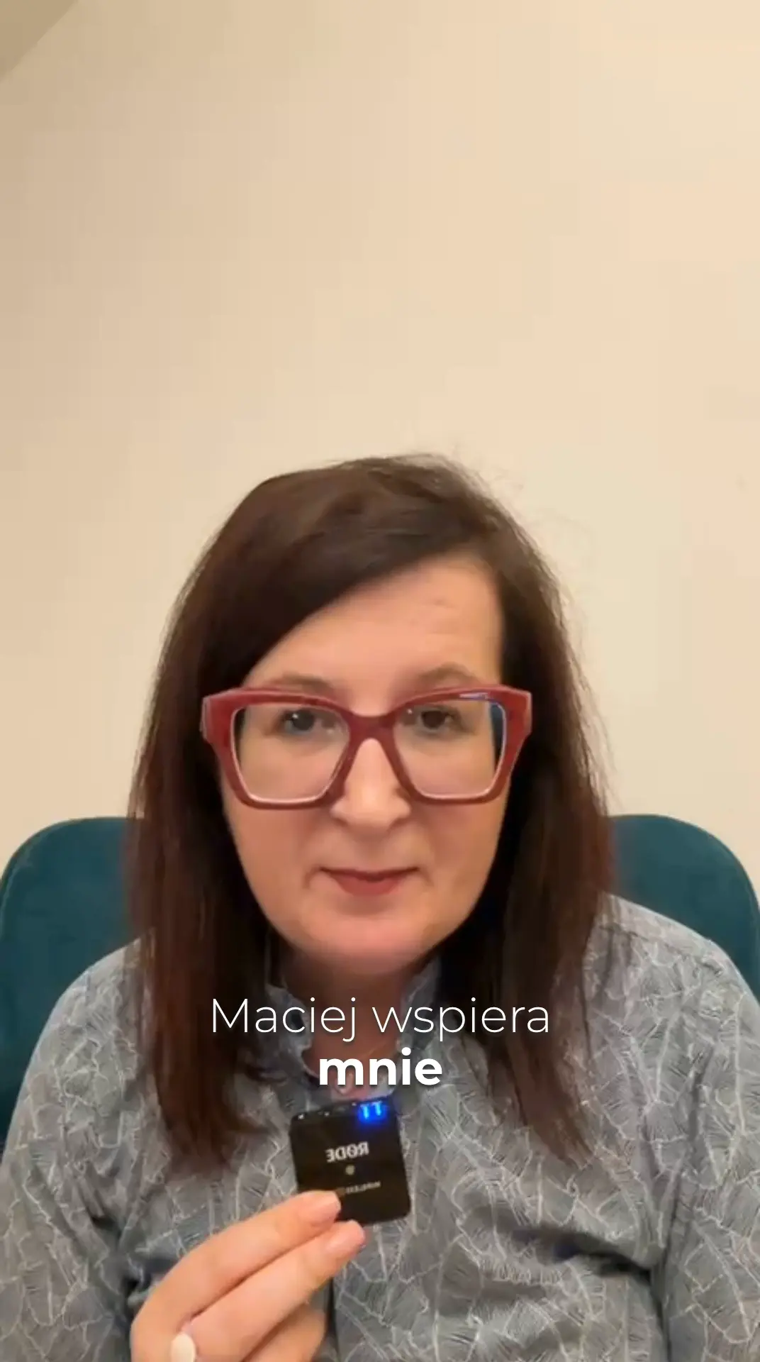 Joanna Pałasz, terapeutka z Krakowa, podczas nagrania rekomendacji
